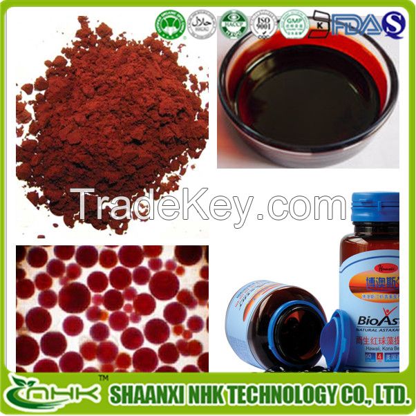 Astaxanthin from Haematococcus pluvialis , top quality natural astaxanthin , astaxanthin powder