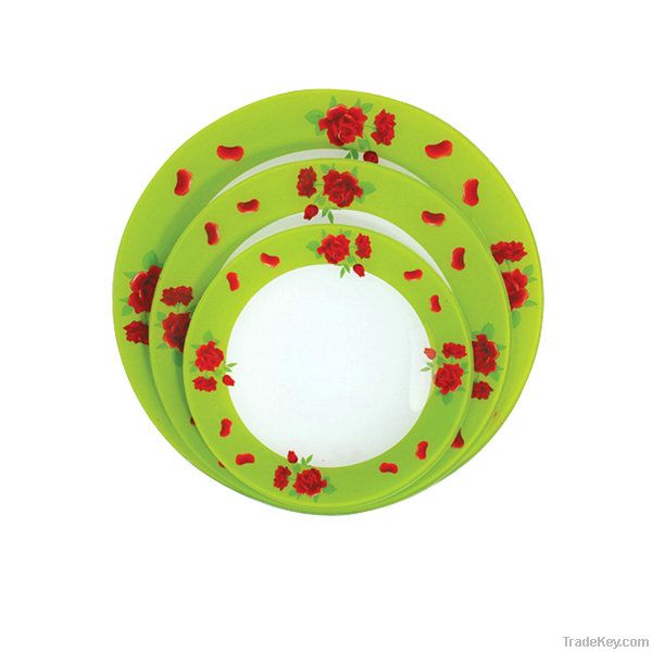 decorative glass plate