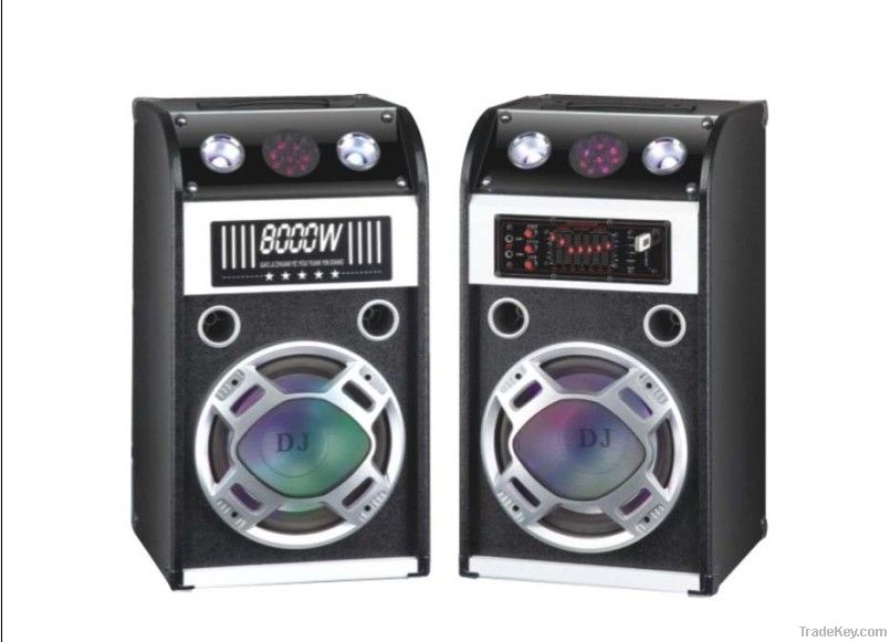 2.0 Led Light Professional Stage Speaker With USB/SD/FM /EQ