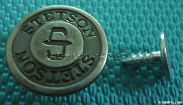 metal jeans shank button