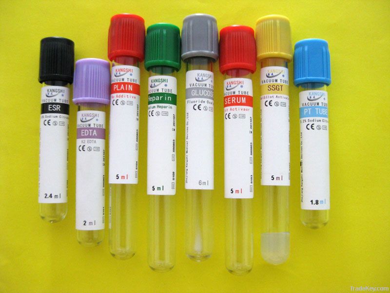 Vacuum blood collection tubes