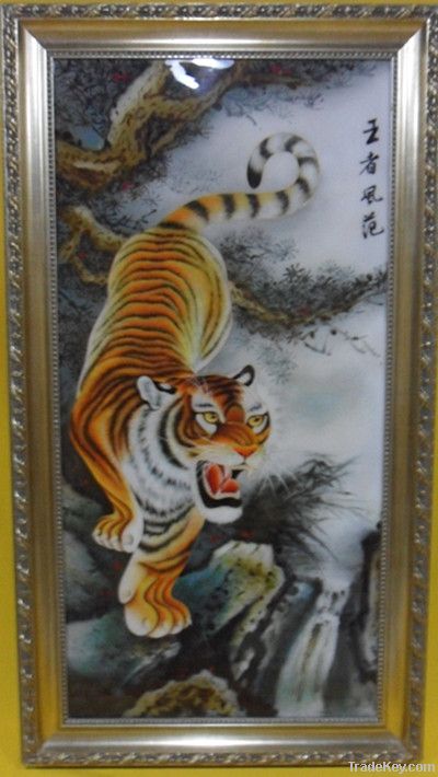 Chinese artifact cloisonne handicraft painting for decorative picture