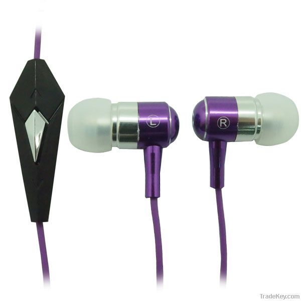 metal earphone with mic&reomte control