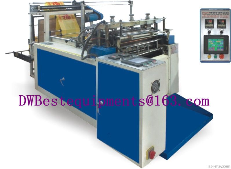 Full-auto heat sealing & cutting machine for T-shirt bag/Vest bag