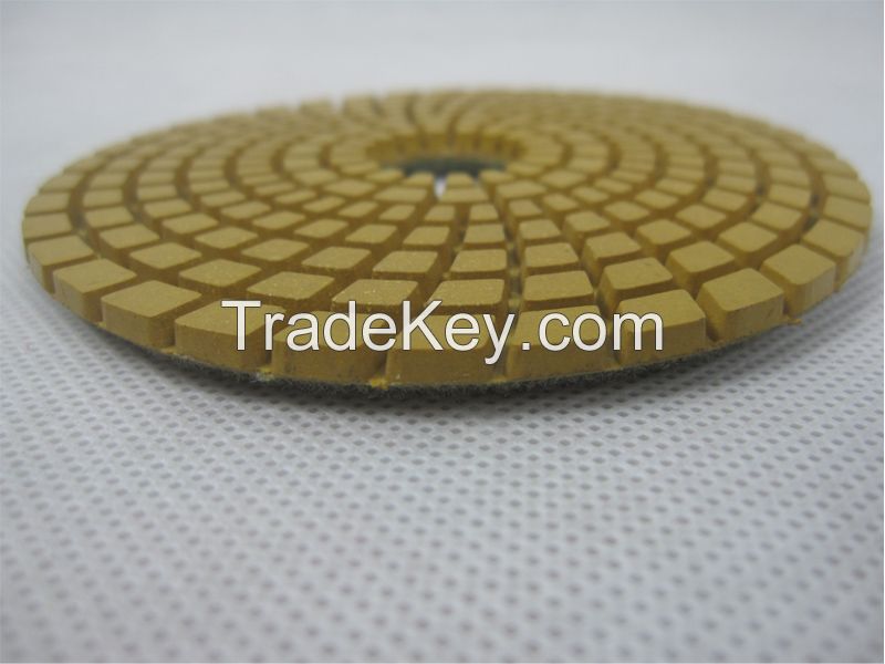 4inch/100mm diamond wet polishing pad for stone granite marble