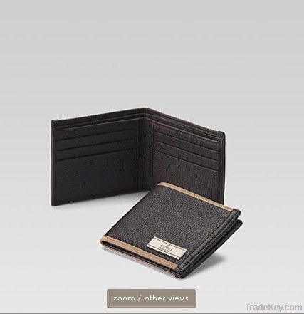 Brown leather men&#039;s wallet