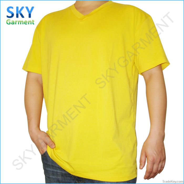 210GSM O-Neck Short Sleeve AB Cotton Contrast T Shirts