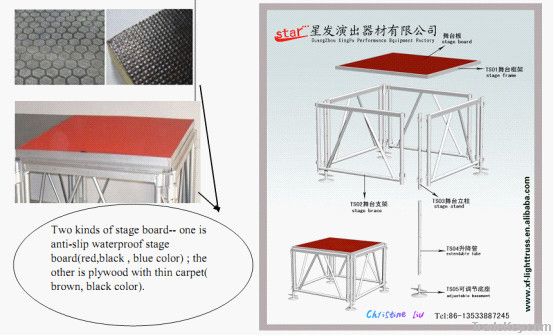 water-proof anti-slip stage