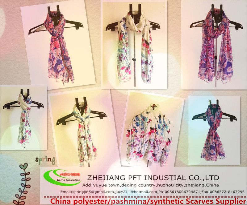 China scarves,printed polyester scarf,uk and usa design,atmosphere brand scarf,butterfly scarf in USA