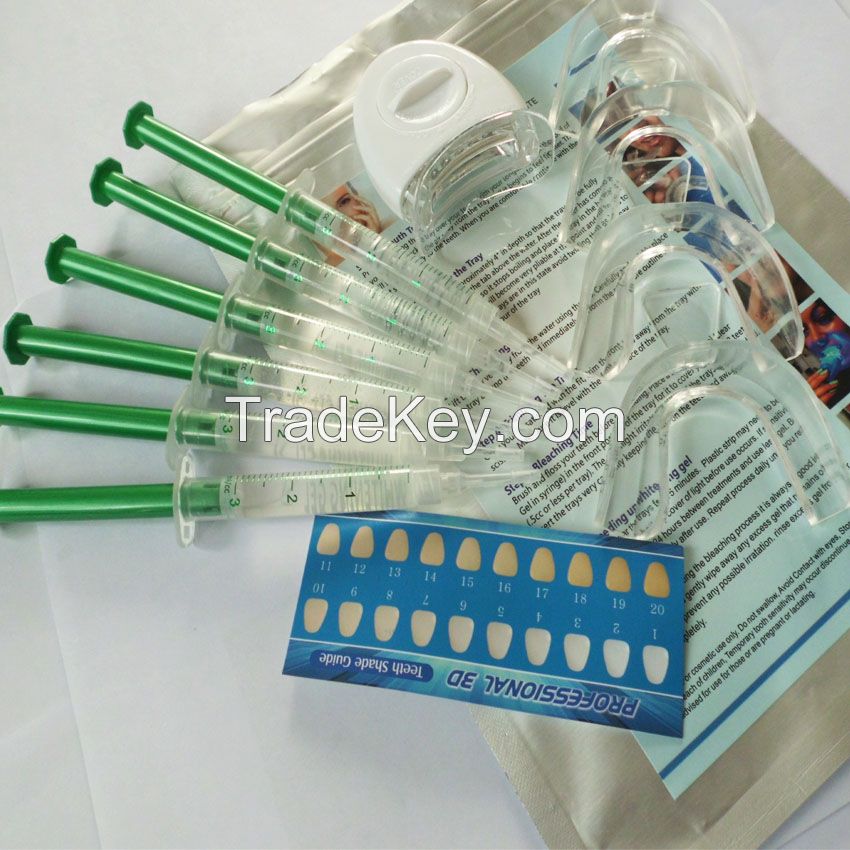 6 Gel+ 1 Lamp Cleaning Tooth Peroxide Teeth Whitening Kits 