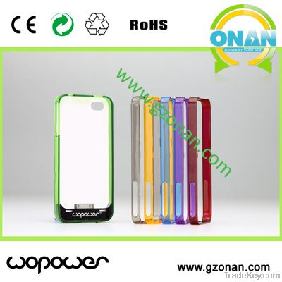 2400 mAh lithium solar battery charger for iPhone4/4S