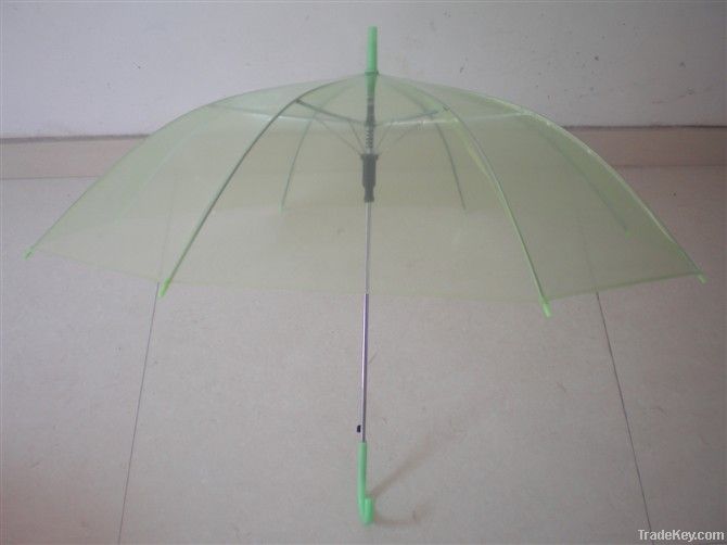 21&quot;straight student PVC transparent umbrella