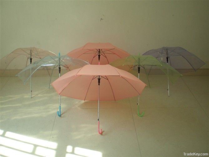 Fashion !!21&quot;straight student POE transparent umbrella