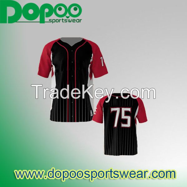 sublimated baseball jersey/ wholesale blank baseball t-shirt