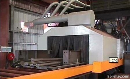 H beam shot blasting machine