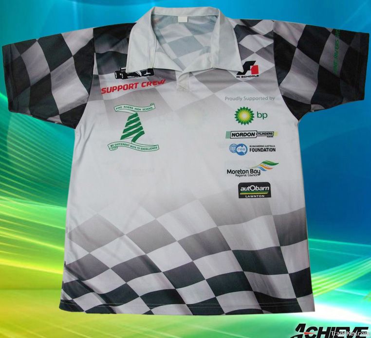 custom sublimation polyester polo shirt supplier