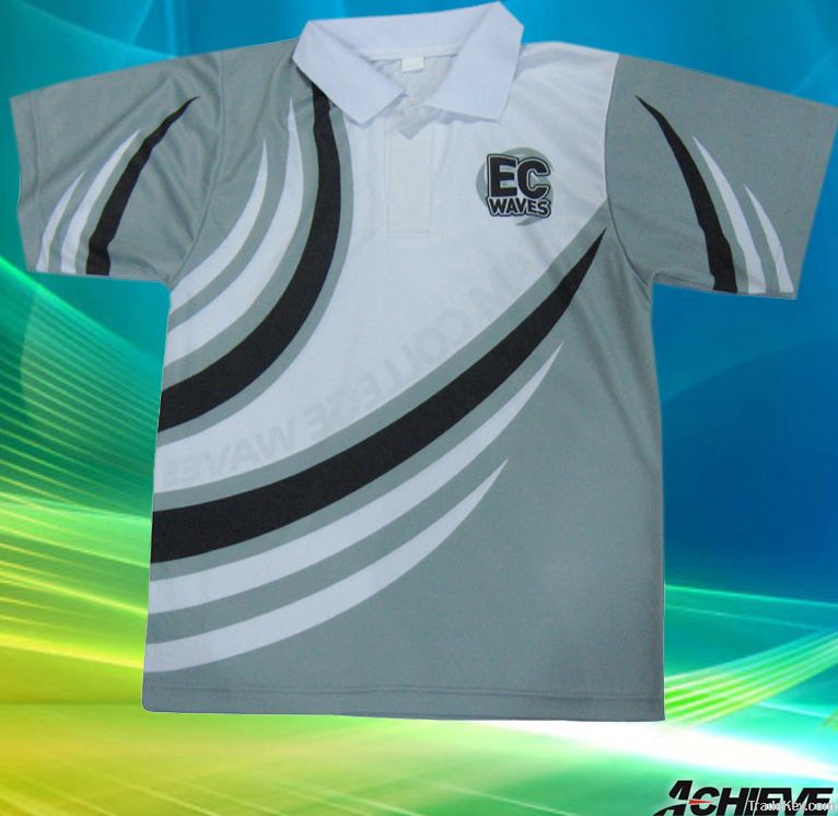 custom sublimation polyester polo shirt supplier