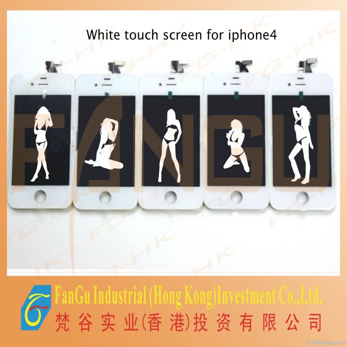 For iPhone4 4s LCD display touch Screen cover Housing kits cut price