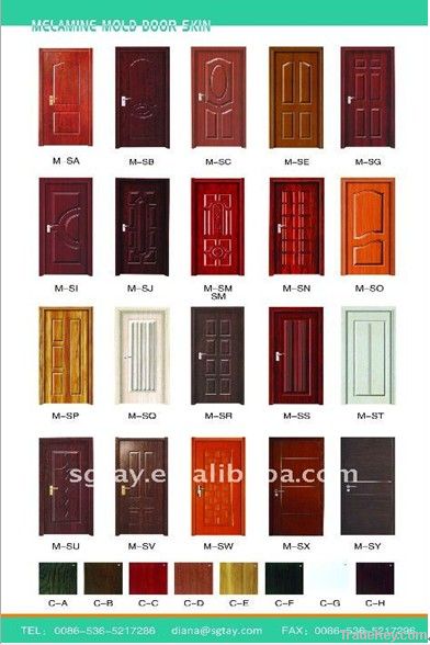 new design moulded melamine Door Skin