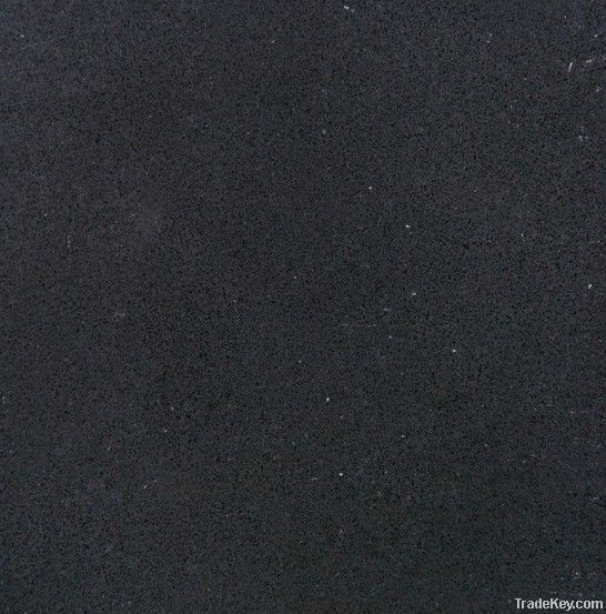 Quartz Stone Slab in Pure Black