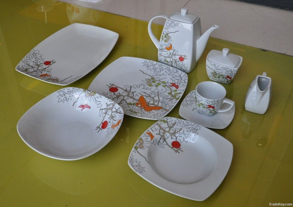 Dinnerware Set (Square Shape - 47PCs)