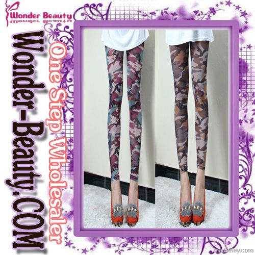 Fashion seamless printed women leggings