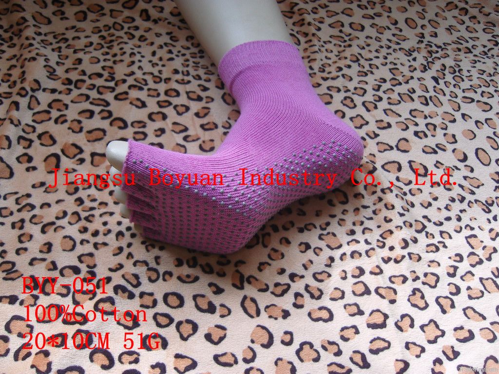 100%combed cotton yoga socks