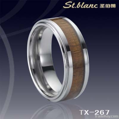 Tungsten rings with KOA inlay