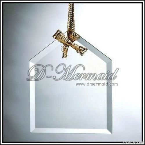 2012beveled crystal glass christmas ornament