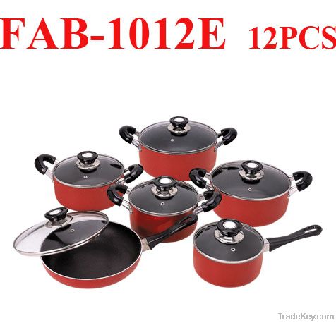 12pcs Aluminum Non-Stick Cookware Set