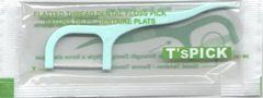 Individualy Wrapped Flat Thread Dental Floss Pick