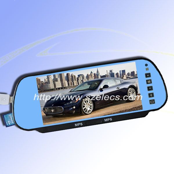 7inch Rearview Mirror with Bluetooth, USB&amp;SD and MP5 Function