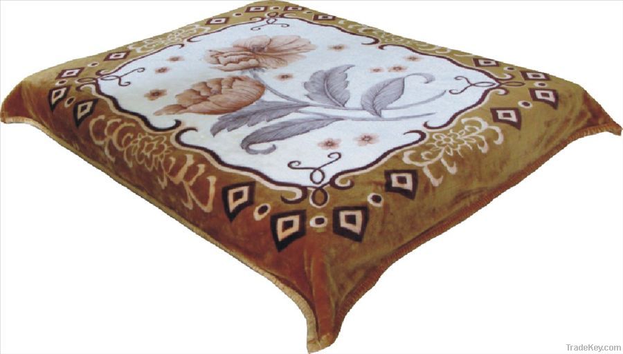 100%polyester flower printed blanket