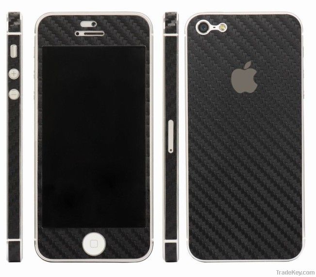 Carbon Fiber Screen guard film Full Body for  iPhone 5