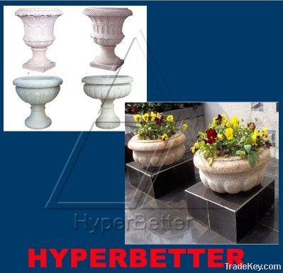 Natural garden granite flower pot