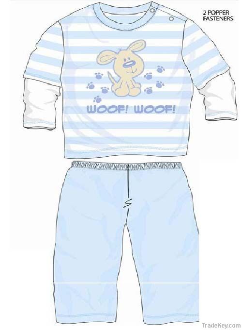 Babies Double Layered Long Sleeve and Pant Set