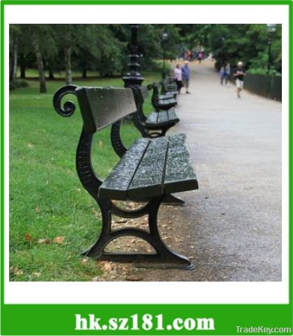 Public street casting iron bench