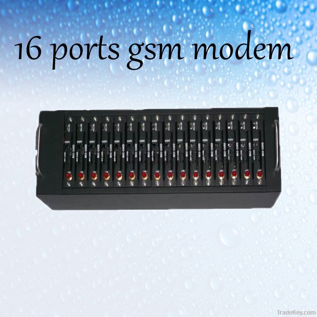 16-channel wavecom module with 16 sim card ports gsm modem