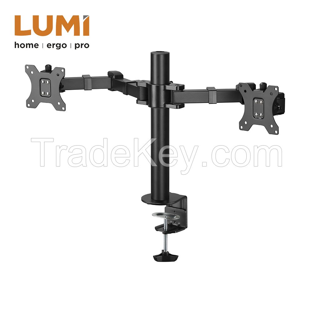 Dual Monitors Stand Affordable Steel Height Adjustable Wall Mount Monitor Arm