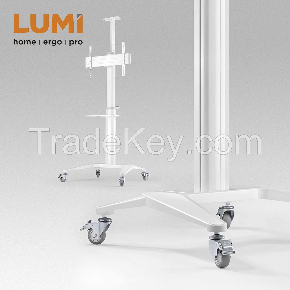 Ultra-Modern Aluminum Mobile TV Cart