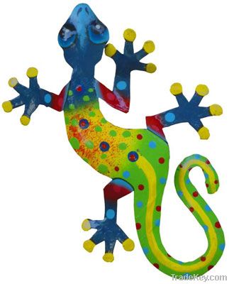 Handpainted Metal Craft-Gecko