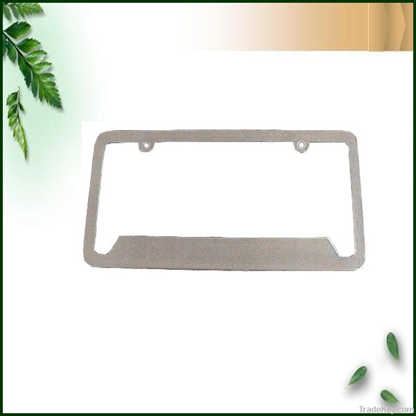 Metal car license plate frame