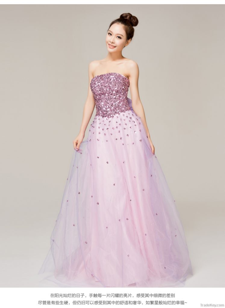 pink and purple PARTY DRESS