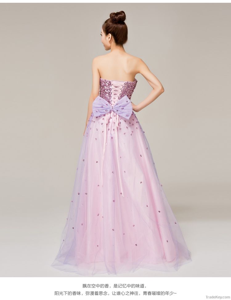 pink and purple PARTY DRESS