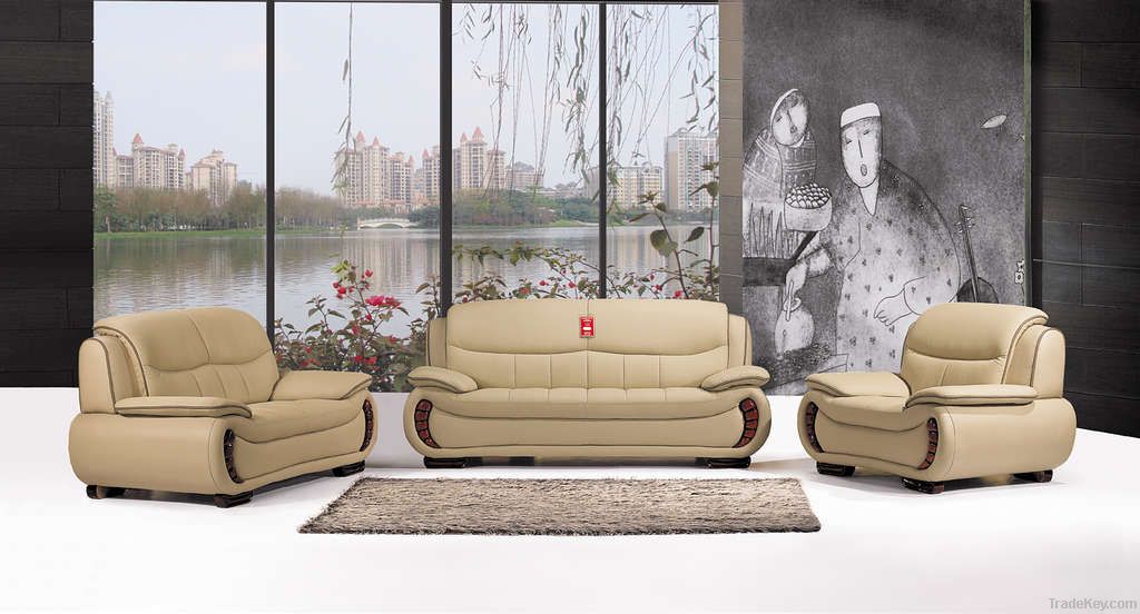 Qualified leathersectional sofa/factory offer-A80