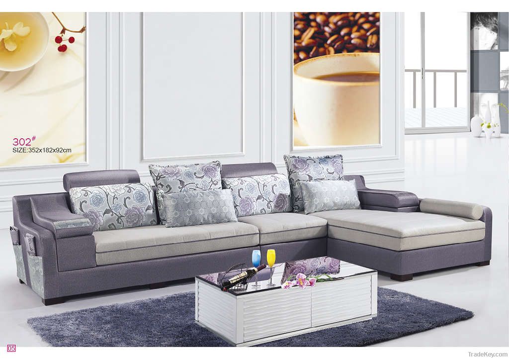 2012 NEW /Factory Sell corner L shape sofa-F302