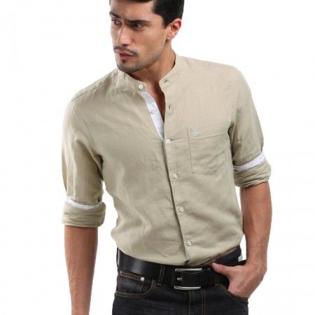 MEN BEIGE SHIRT