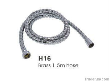 S/S chrome shower hose with brass interface