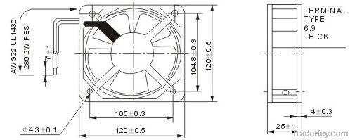 12025 axial ac fan