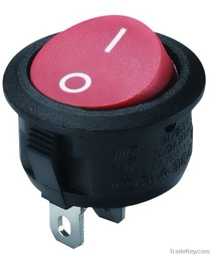 Round single pole rocker switch